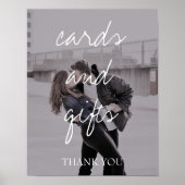 ブリタニー写真白い書道カードギフトサイン ポスター (正面)