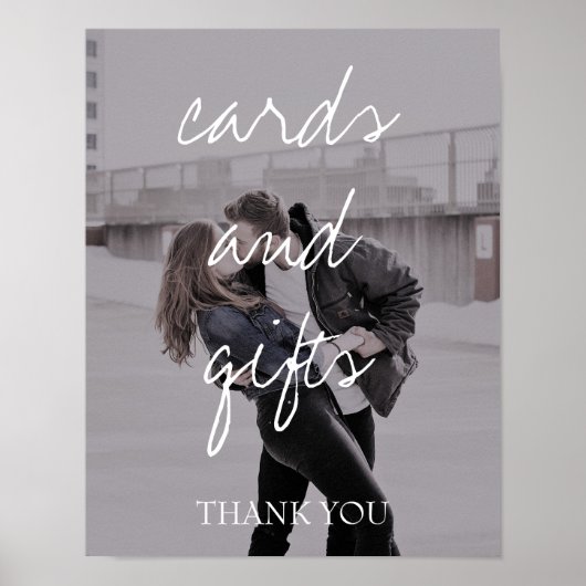 ブリタニー写真白い書道カードギフトサイン ポスター (正面)