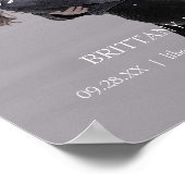 ブリタニー写真結婚のデザートスイーツテーブルサイン ポスター (角)