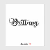 ブリタニー名 – 手書き書道 シール (シート)