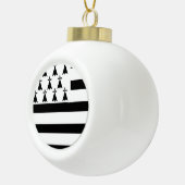 ブリタニー国旗のエンブレム セラミックボールオーナメント (右)