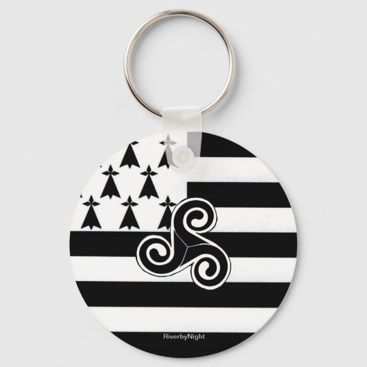 ブリタニー国旗（ブレトン） キーホルダー (正面)