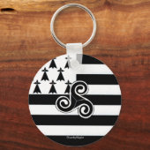 ブリタニー国旗（ブレトン） キーホルダー (正面)