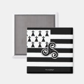 ブリタニー国旗（ブレトン） マグネット (正面/裏面)