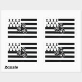 ブリタニー国旗（ブレトン） 長方形シール (シート)