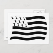 ブリタニー国旗 ポストカード (正面/裏面)