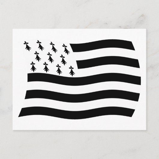 ブリタニー国旗 ポストカード (正面)