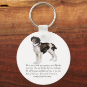 ブリタニー形器 – オス犬 キーホルダー (正面)