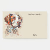 ブリタニー抽象芸術アートドッグ名 ポストイット (正面)