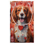 ブリタニー犬のバレンタインの日 スモールペーパーバッグ (裏面)