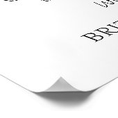 ブリタニー白の差し込ま結婚ない式のサイン ポスター (角)