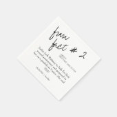 ブリタニー白黒おもしろいファクト#2カクテル結婚ズ スタンダードカクテルナプキン (角)