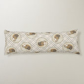 ブリタニー絵を描ズオレンジローアンスパニエル犬かわいいドッグアート ボディピロー (裏面)