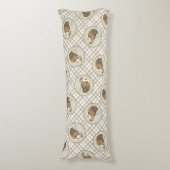 ブリタニー絵を描ズオレンジローアンスパニエル犬かわいいドッグアート ボディピロー (正面縦)