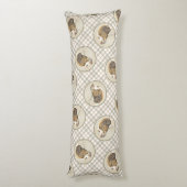 ブリタニー絵を描ズオレンジローアンスパニエル犬かわいいドッグアート ボディピロー (裏面 (縦))