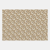 ブリタニー絵を描ズオレンジローアンスパニエル犬かわいいドッグアート ラッピングペーパーシート (正面3)