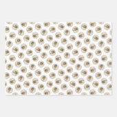 ブリタニー絵を描ズオレンジローアンスパニエル犬かわいいドッグアート ラッピングペーパーシート (正面2)