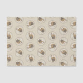 ブリタニー絵を描ズオレンジローアンスパニエル犬かわいいドッグアート 薄葉紙 (正面)