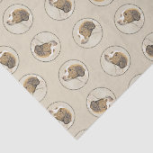 ブリタニー絵を描ズオレンジローアンスパニエル犬かわいいドッグアート 薄葉紙 (詳細)