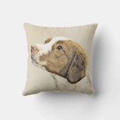 ブリタニー絵画ズ – かわいいオリジナルドッグアート クッション (裏面)