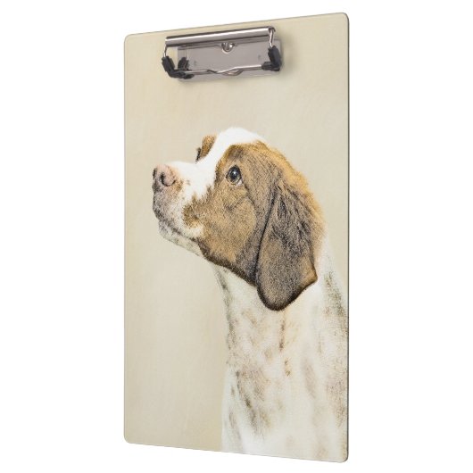 ブリタニー絵画ズ – かわいいオリジナルドッグアート クリップボード (左)