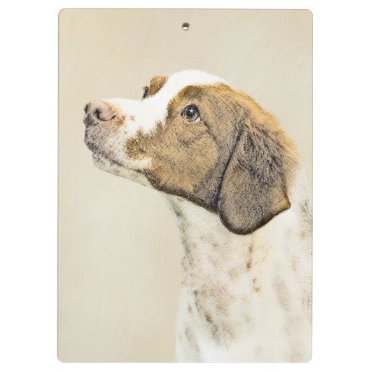 ブリタニー絵画ズ – かわいいオリジナルドッグアート クリップボード (裏面)
