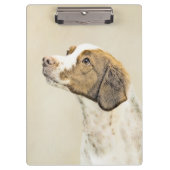 ブリタニー絵画ズ – かわいいオリジナルドッグアート クリップボード (正面)