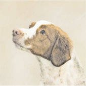 ブリタニー絵画ズ – かわいいオリジナルドッグアート シール (正面)