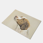 ブリタニー絵画ズ – かわいいオリジナルドッグアート ドアマット (アングル)