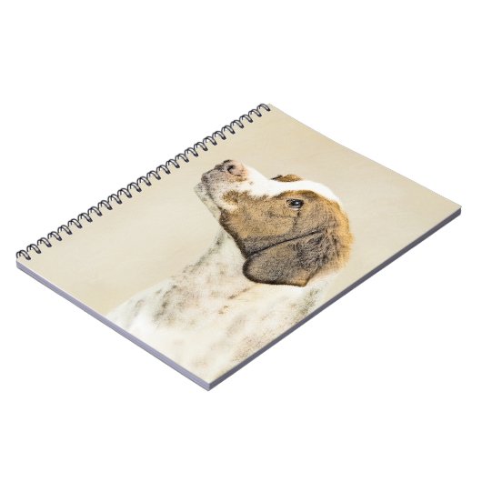 ブリタニー絵画ズ – かわいいオリジナルドッグアート ノートブック (左側)