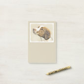 ブリタニー絵画ズ – かわいいオリジナルドッグアート ポストイット (デスク上)