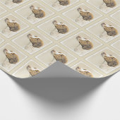 ブリタニー絵画ズ – かわいいオリジナルドッグアート ラッピングペーパー (角)