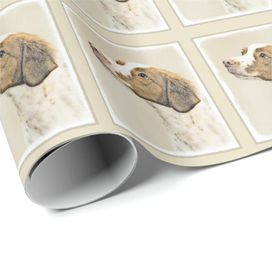 ブリタニー絵画ズ – かわいいオリジナルドッグアート ラッピングペーパー (ロールコーナー)