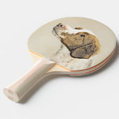 ブリタニー絵画ズ – かわいいオリジナルドッグアート 卓球ラケット (正面アングル)