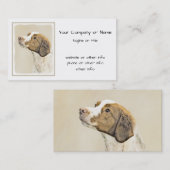 ブリタニー絵画ズ – かわいいオリジナルドッグアート 名刺 (正面/裏面)