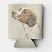 ブリタニー絵画ズ – かわいいオリジナルドッグアート 缶クーラー (正面)