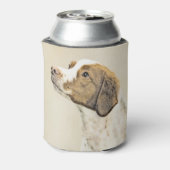 ブリタニー絵画ズ – かわいいオリジナルドッグアート 缶クーラー (缶裏面)