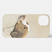 ブリタニー絵画ズ – かわいいオリジナルドッグアート iPhoneケース (裏面横)