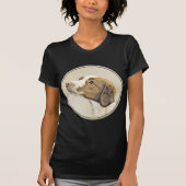 ブリタニー絵画ズ – かわいいオリジナルドッグアート Tシャツ (正面)