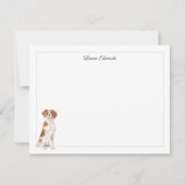 ブリタニー縁どグパーソナライズされたレイ ノートカード (正面)