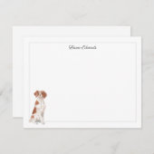 ブリタニー縁どグパーソナライズされたレイ ノートカード (正面/裏面)