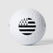 ブリタニー(グウェンハドゥ)国旗のゴルフボール ゴルフボール (正面)