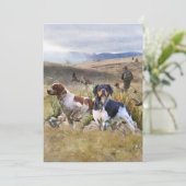 ブリタニー・スパニエルとリス猟の芸術 招待状 (スタンド正面)