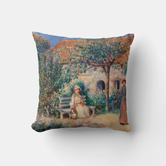 ブリタニー・フランス・ルノアール絵画ズ クッション (正面)