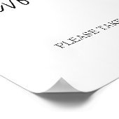 ブリタニー ブラックカリグラフィー ウェディング フェイバーズ サイン (角)