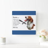 ブリタニー·ラブ·イス スクエア壁時計 (ホーム)