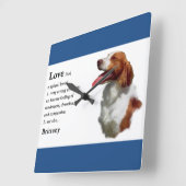 ブリタニー·ラブ·イス スクエア壁時計 (傾斜)