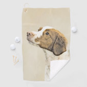 ブリタニ絵画ーズ-かわいいオリジナルの犬芸術 ゴルフタオル (インサイチュ)