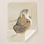 ブリタニ絵画ーズ-かわいいオリジナルの犬芸術 シェルパブランケット (正面)
