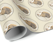 ブリタニ絵画ーズ-かわいいオリジナルの犬芸術 ラッピングペーパー (ロールコーナー)